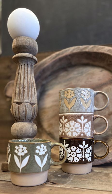 Krus retro grå/natur