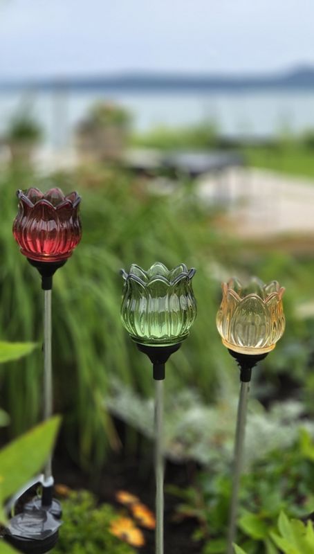 Blomsterpinne Tulipan rød solar