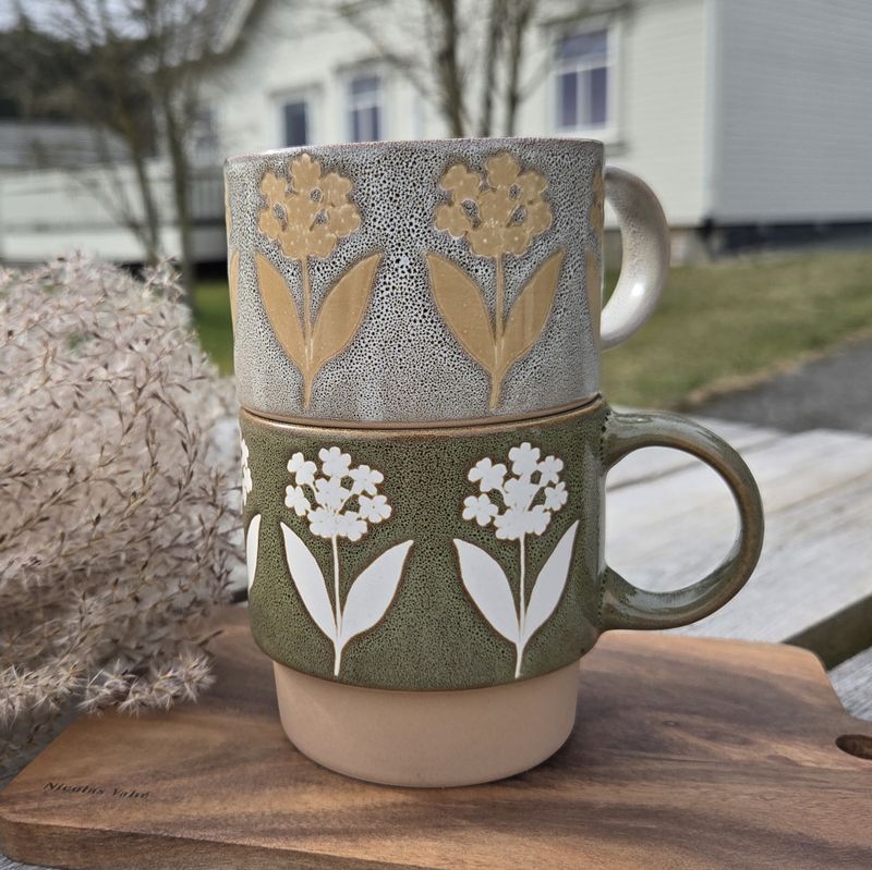 Krus retro olivengrønn
