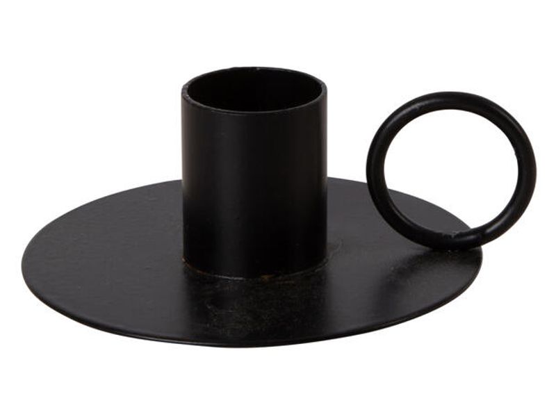Lysestake sort metall m/håndtak