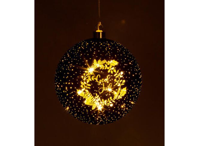 Hovedbilde Julekule led brun stor