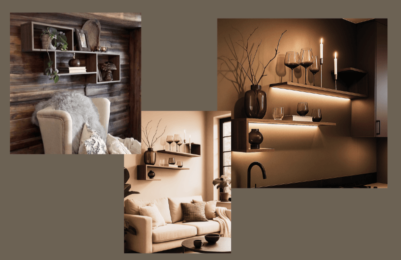 hyller og småmøbler