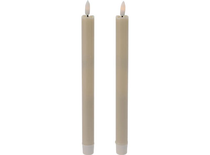 Led kronelys 2pk krem