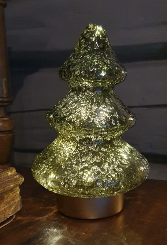 Juletre glass grønn 